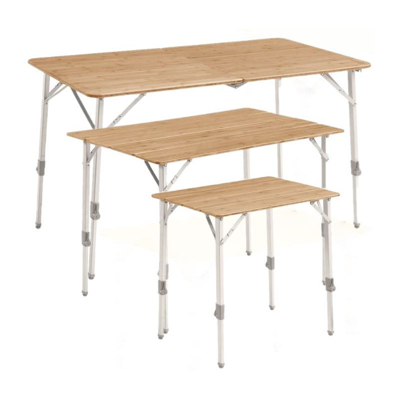 Table Pliante Plateau Plein Bambou Custer S M L Outwell Table De