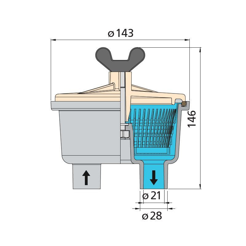 VETUS FILTER150 Filtre Eau De Mer Accessoire Moteur In Bord Pour