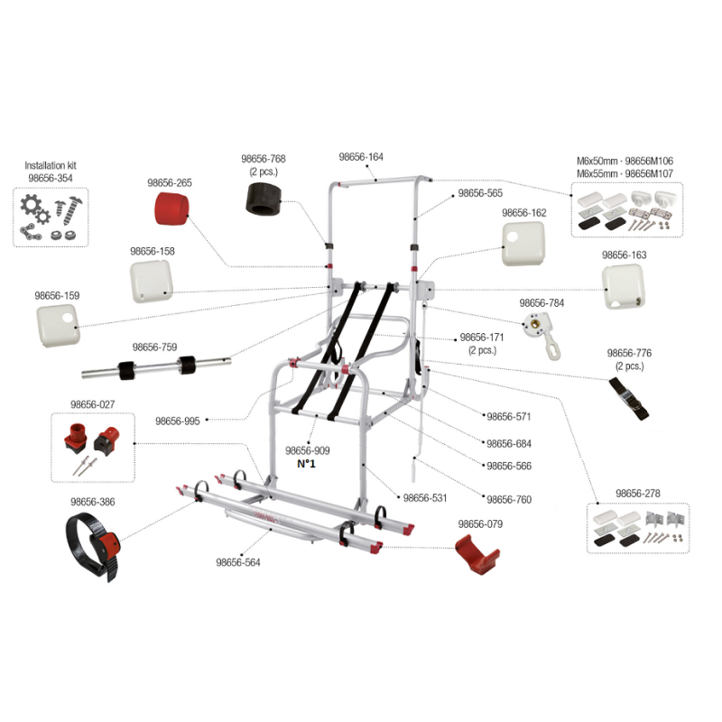 Pi Ces D Tach Es Carry Bike Lift Fiamma Pi Ce De Rechange Pour