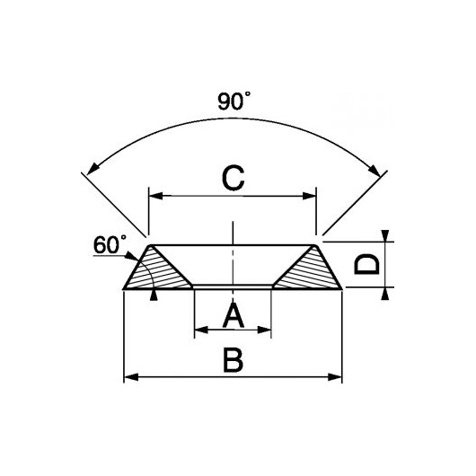 Rondelle A4 Marinox à cuvette décolletée pour bateau ou camping-car | Visserie marine acier inoxydable | Dimensions
