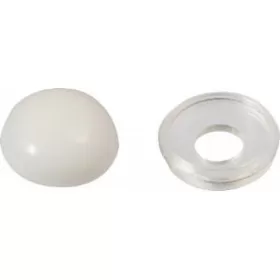 MARINOX Cache vis TF et support nylon | Blanc Support et capuchon en nylon blanc MARINOX pour vis tête fraisée | Visserie nylon pour bateau et van | Taille 4/5