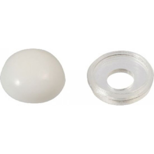 Support et capuchon  en nylon blanc MARINOX pour vis tête fraisée | Visserie nylon pour bateau et van | Taille 4/5