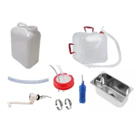 Kit eau pour van avec évier 19 L | Pack d'installation eau en fourgon et van aménagé - standard