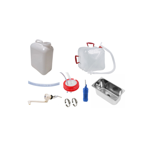 Kit eau pour van avec évier 19 L | Pack d'installation eau en fourgon et van aménagé - standard