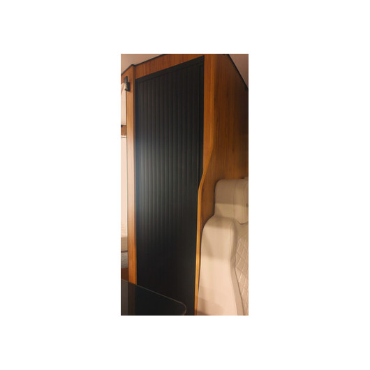 Volet roulant Carbest de 198 cm pour salle de bain | Accessoire de salle de bain pour camping-car| Noir dans un camping-car