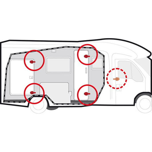 Safe Door Guardian FIAMMA - verrou, serrure de sécurité intérieur pour porte camping-car et fourgon