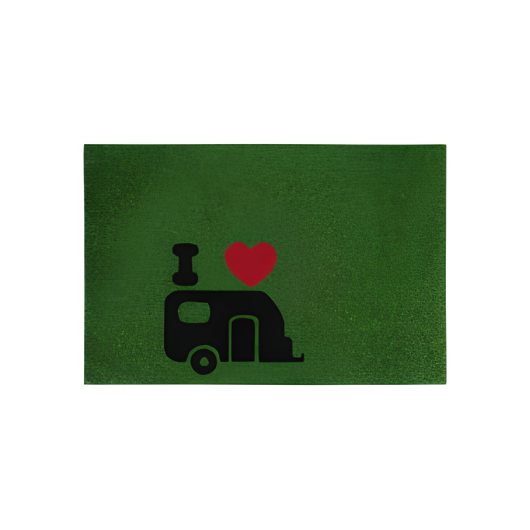 Tapis d'entrée I love caravane Travellife | Paillasson pour van aménagé, camping-car et fourgon