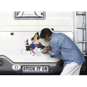 Autocollants Europe - personnalisation du camping-car - visuel