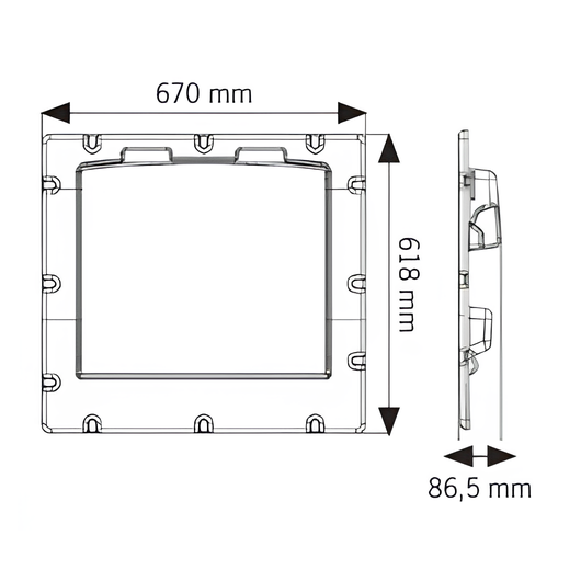 Table porte arrière - Ducato, Peugeot, Boxer après 2014 - dimensions