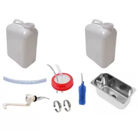 Kit eau pour van avec évier 10 L | Pack d'installation eau en fourgon et van aménagé - standard