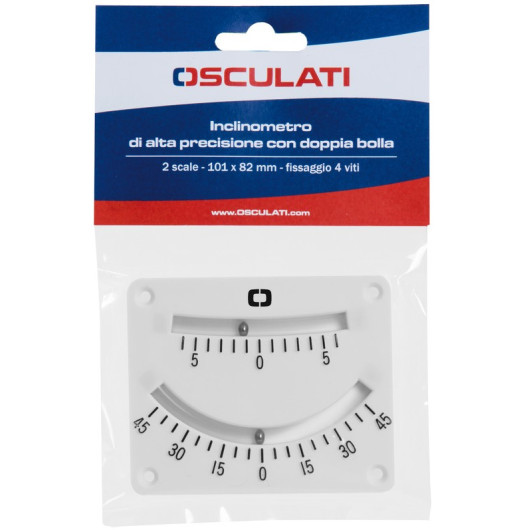 Gitomètre 45°-0°-45° Osculati | indicateur d'angle de gîte pour bateau | blister