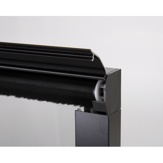 Cadre baie Uniframe - moustiquaire et store plissé - noir mat