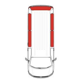 CARBEST Rideaux isolants arrière 5 pièces | Custom 2 et VW T7 Rideau isolant arrière - Équipement intérieur pour fourgon aménagé - Tourneo Custom 2