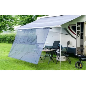 TRAVELLIFE Atina pare-soleil zip avant Panneau frontal avec zip - pare-soleil pour store de camping-car - gris