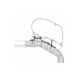 Adaptateur LMC Explorer Thule |  fixation store de toit de camping-car 9200 et 6300 | schéma