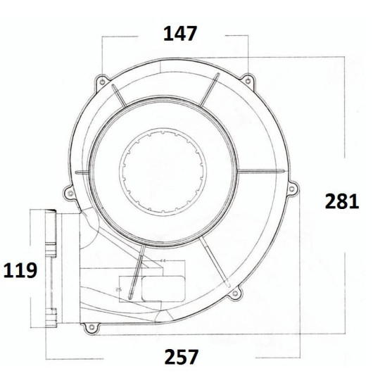 OSCULATI Ventilateur centrifuge de paroi