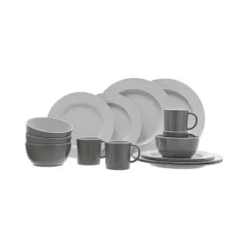 TRAVELLIFE Rota | Set de 16 pièces Set vaisselle Rota - 16 pièces en mélamine - gris