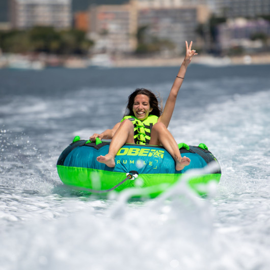 Bouée tractée Rumble Teal 1P Jobe | Bouée 1 personne | glisse nautique sensations extrêmes | de bons moments