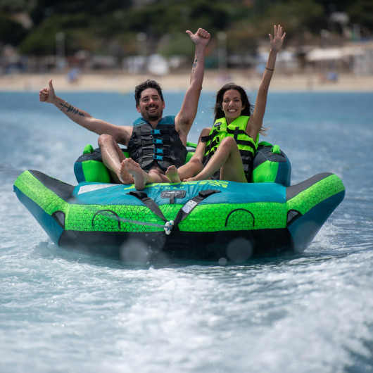 Bouée tractée Binar 2P Jobe | Bouée 2 personnes pour glisse en bateau à moteur ou jet ski | 2 personnes adultes max