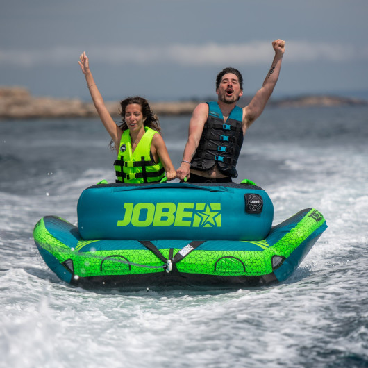 Bouée tractée Binar 2P Jobe | Bouée 2 personnes pour glisse en bateau à moteur ou jet ski | 2 personnes adultes max
