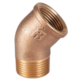 Raccord bronze coudé 45° MF GUIDI Raccord bronze coudé 45° MF Guidi | Raccord fileté & cannelé | plomberie bateau ou camping-car