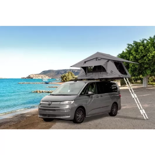 REIMO Tent WALLABY 2 - Tente de toit pour van, fourgon, voiture et 4x4 : déplié sur toit de van