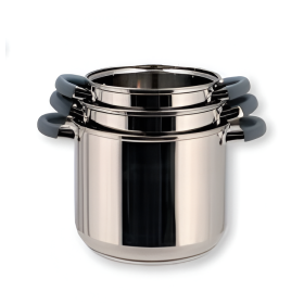 Ensemble casseroles et couvercles - popote en acier inoxydable - visuel