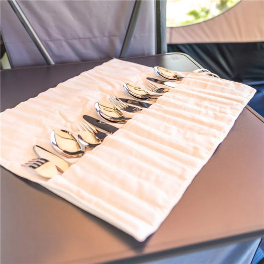 Kit 16 couverts pour camping et van aménagé Altea Travellife | Vaisselle pour camping-car et plein air | Rangement