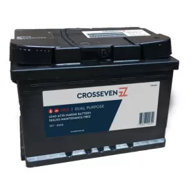 Batterie mixte démarrage et stockage Crosseven Série Pro 60A | Batterie pour bateau & camping-car