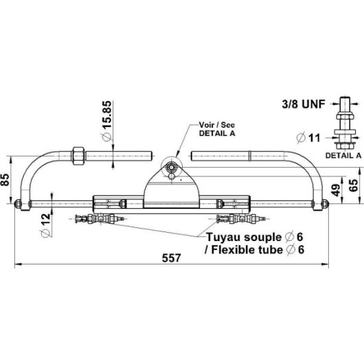 Kit de direction LS80 Pro/20 L&S Suzuki hors-bord bateau | Direction & accessoire | dimensions