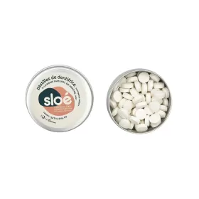 Dentifrice solide Sloé - 60 pastilles 100% naturelles à la menthe - boite