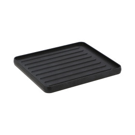 Grill pour réchaud à gaz - plaque réversible pour la cuisson en plein air - côté nervuré