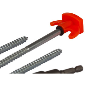 Lot de 20 piquets à visser - accessoires pour fixer auvent et tente - mallette