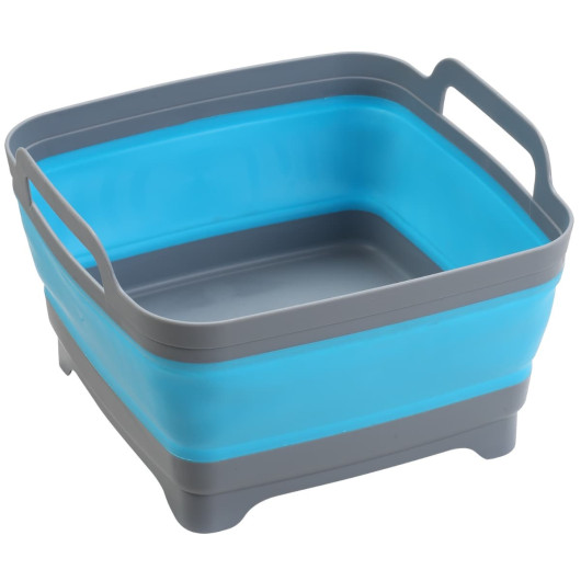 Bassine rétractable - panier multifonction pour le camping et les road-trips en van - dépliée