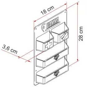 FIAMMA Pocket Kasset Pocket Kasset Fiamma | rangement de portillon pratique pour camping-car, van et fourgon aménagé
