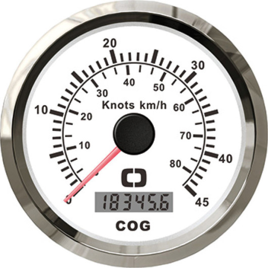 Compteur vitesse bateau speedomètre aiguille avec GPS osculati | Instrument de contrôle pour bateau | blanc