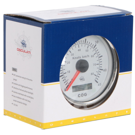 Compteur vitesse bateau speedomètre aiguille avec GPS osculati | Instrument de contrôle pour bateau | emballage blanc