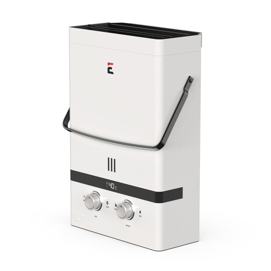 ECCOTEMP Luxé 7 LPM - chauffe-eau portable gaz - côté