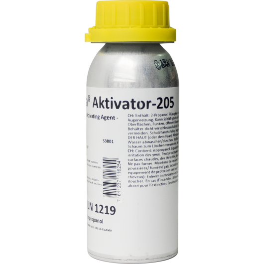 SIKA Aktivator 205, promoteur d'adhérence, préparation surface Sikaflex, Sikasil : vu flacon 250 ml