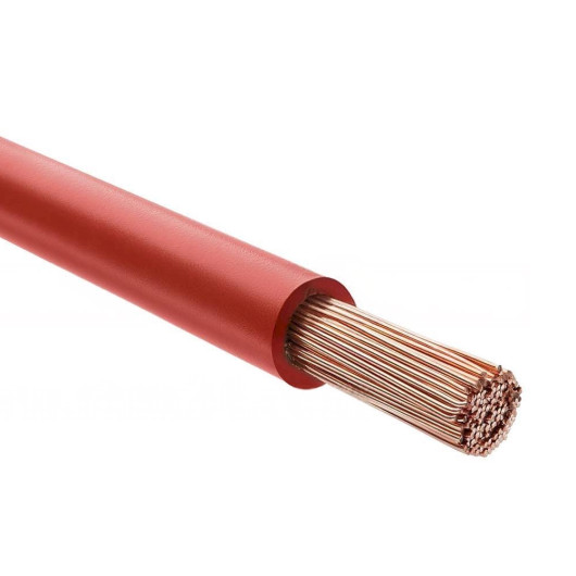 Câble souple Nexans 10 mm² | Fil à la coupe réseau 12-230 V camping-car & bateau | Rouge