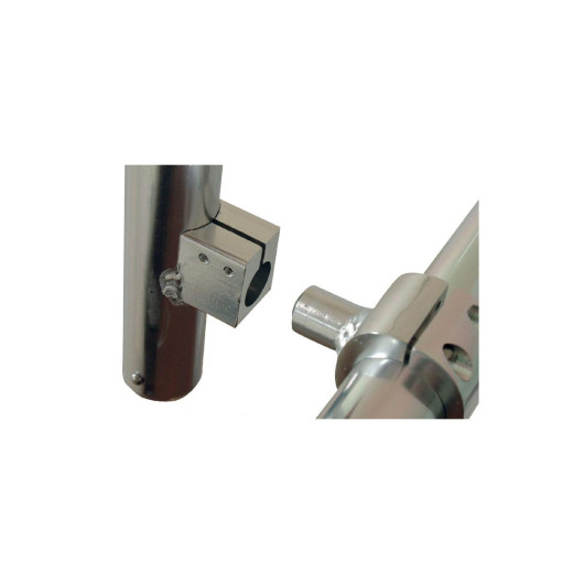 Support cannes à peche T-Top alu brillant FISHMASTER - option T-Top de bateau