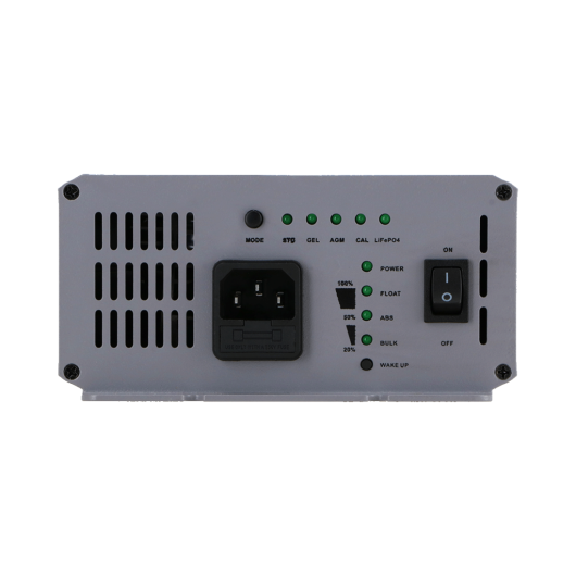 MESTIC MBC-10-20 : Chargeurde batterie 12V : vu coté panneau d'affichage LED
