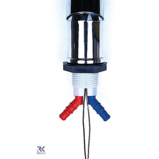Robinet mitigeur Trend A bec haut Reich | à contacteur 12V pour fourgon aménagé et camping-car | connexion en eau