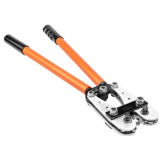 Pince à sertir Neo Tools pour cosses de 10 à 120 mm² | Outillage pour connexion électrique fiable | Vue 3/4 face