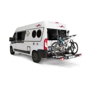 Porte vélos fourgon van aménagé, Trafic, VW T4 et T5, Thule, Fiamma - H2R Equipements