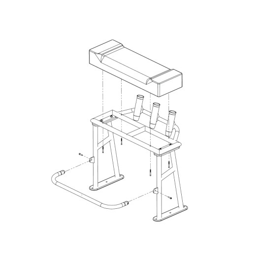 Fishmaster leaning post original - équipement de pont pour la pêche sportive - schéma