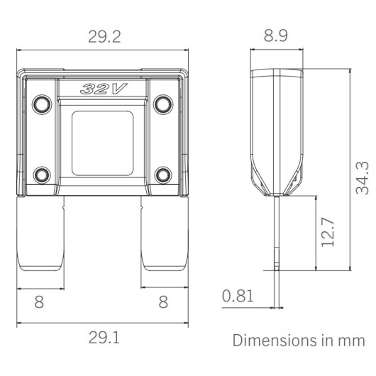 Boite de 15 fusibles automobile MaxiVAL MTA | Circuit 12/24V en bateau et véhicule aménagé | Dimensions
