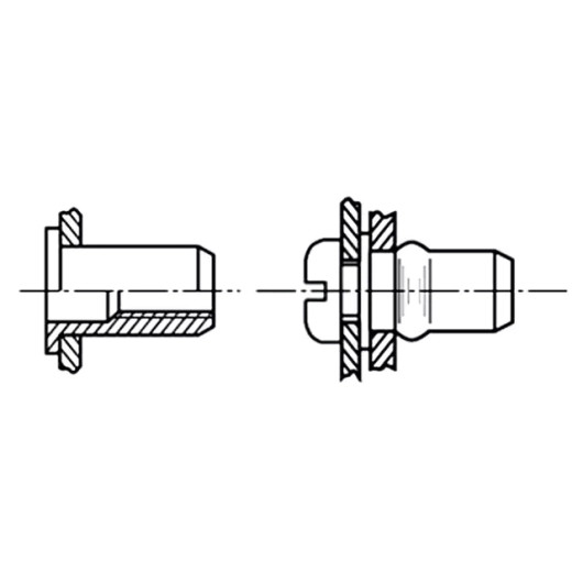 Ecrous à river aveugles BN 4574 Tubtara en aluminium | Rivets aveugle aluminium | Schéma