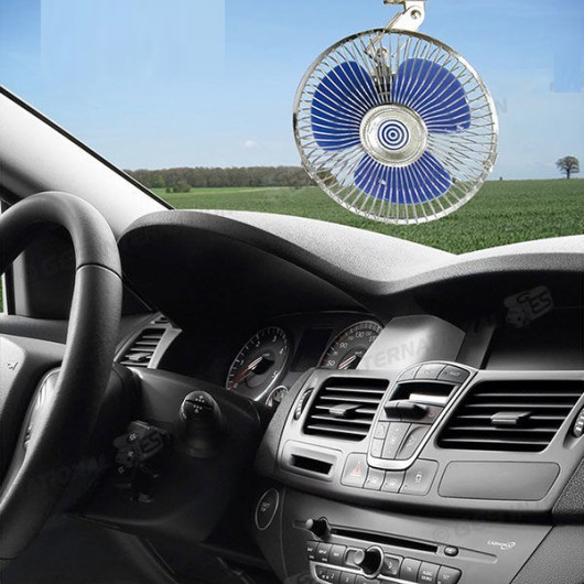 Ventilateur oscillant 12V Carpoint | Allume-cigare pour camping-car, fourgon, van et bateau | fixé sur ventouse