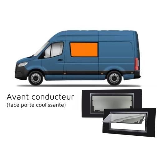 Baie latérale projetable - Sprinter II - avant conducteur